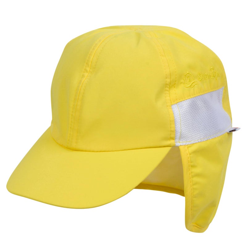 SwimZip Sun Hat with Neck Flap | UPF 50+ Protection for Baby, Toddler, and Kids Yellow - Image 1